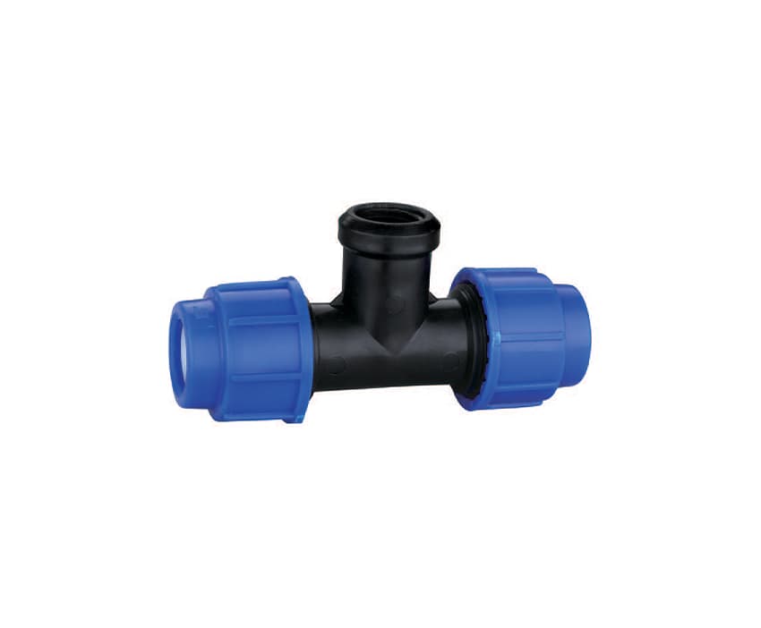 KPE műanyag T-idom 25*3/4"*25 BM