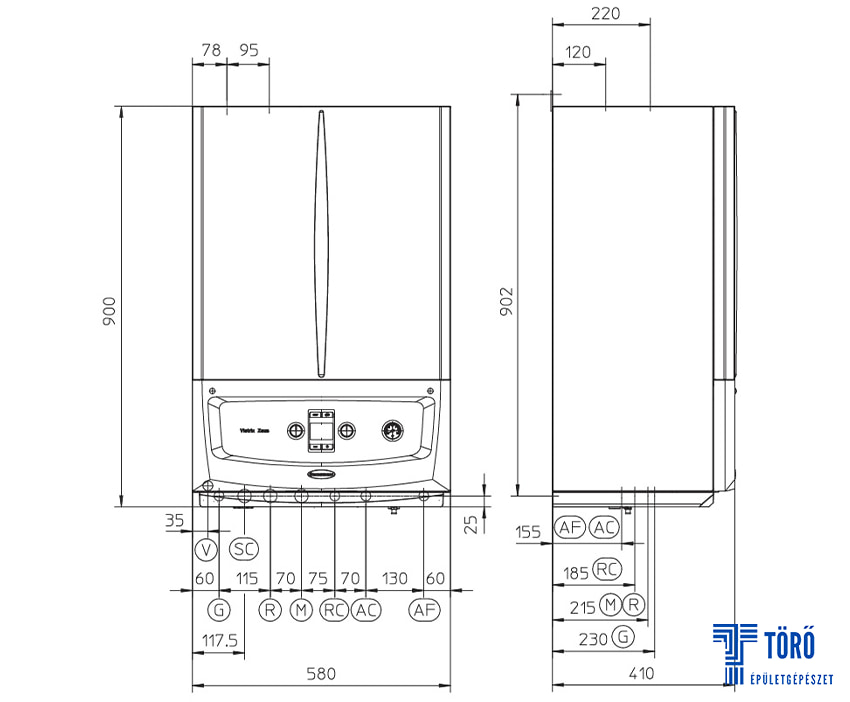 Immergas Victrix ZEUS 25 ErP 25 Kw-os Kondenzációs Kombi Beépített Tárolós Gázkazán