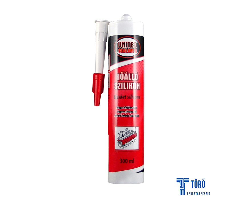 United Sealants Hőálló szilikon 300ML (Piros)