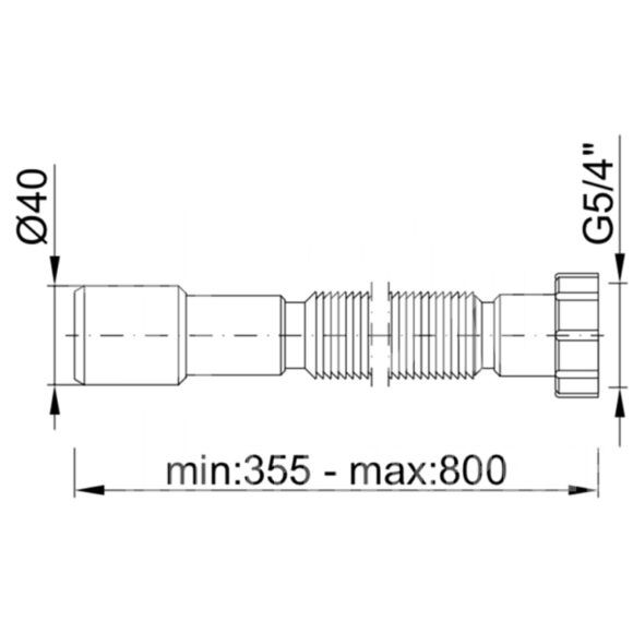 Jollyflex 5/4″ – Ø32/40 mm-es, műanyag hollandis