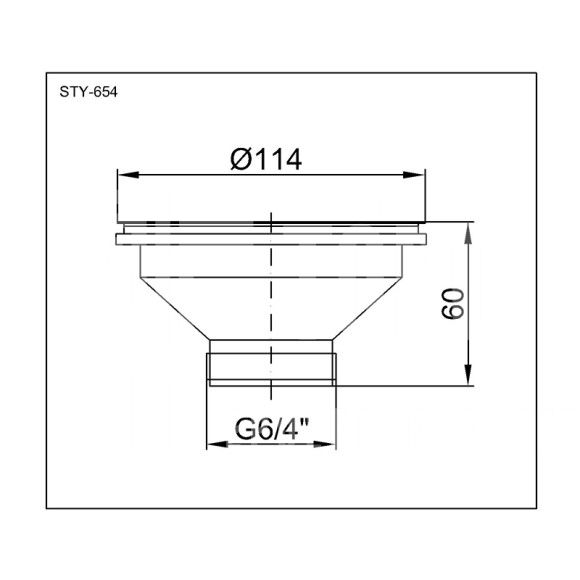 Ø114 mm-es leeresztőszelep 6/4″