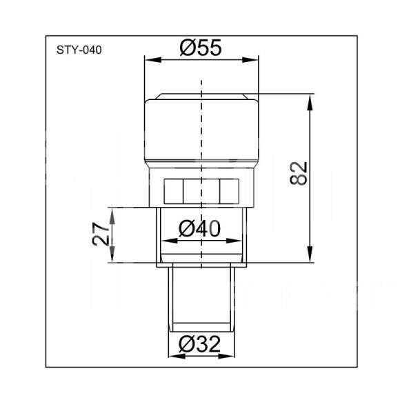 Légbeszívó Ø40 mm-es, Ø32 mm-es csőtoldóval