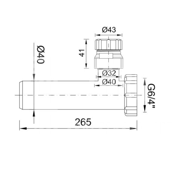 Kötőcső Ø32 mm-es, légbeszívóval