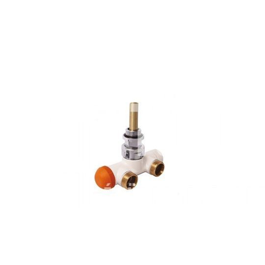 Herz VUA-50 Design Fehér lándzsás radiátorszelep 100% kétcsöves sarok jobb 50mm M28