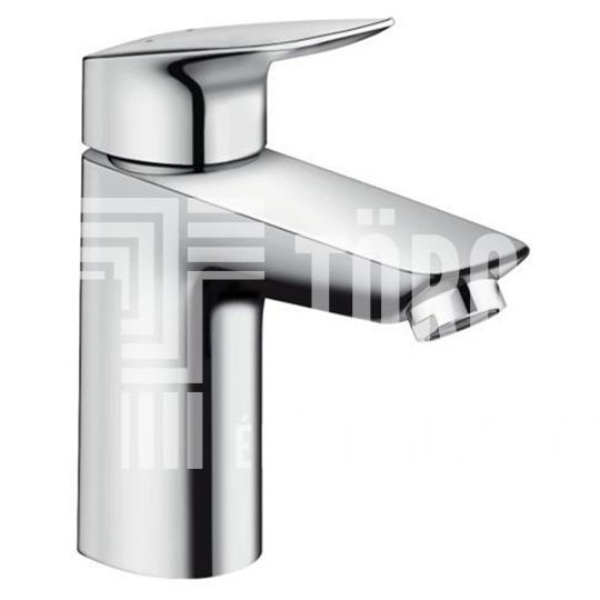 Hansgrohe Logis egykaros mosdócsaptelep, ComfortZone 100 mm, push open lefolyógarnitúrával