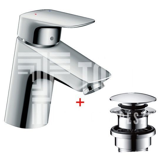 Hansgrohe Logis egykaros mosdócsaptelep, ComfortZone 70 cm, ajándék push open lefolyógarnitúrával