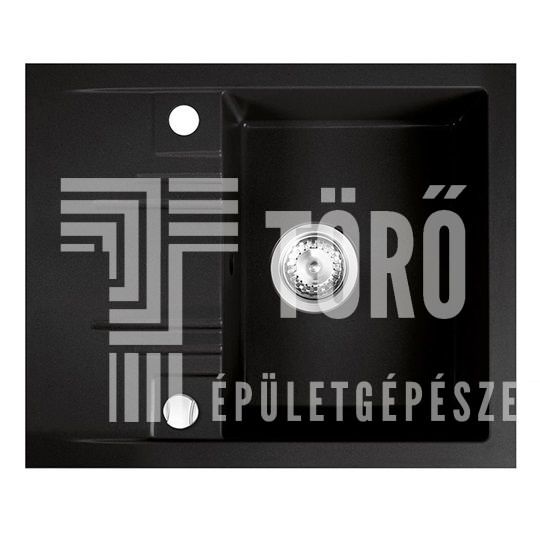 Ferro Mezzo II 1-medencés csepptálcás gránit mosogató 48/58, grafit shine