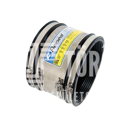 Flexseal gumikarmantyú csőtoldó merevítő pánttal, XSB 410, átmérő: 385-410 mm, hossz: 190 mm